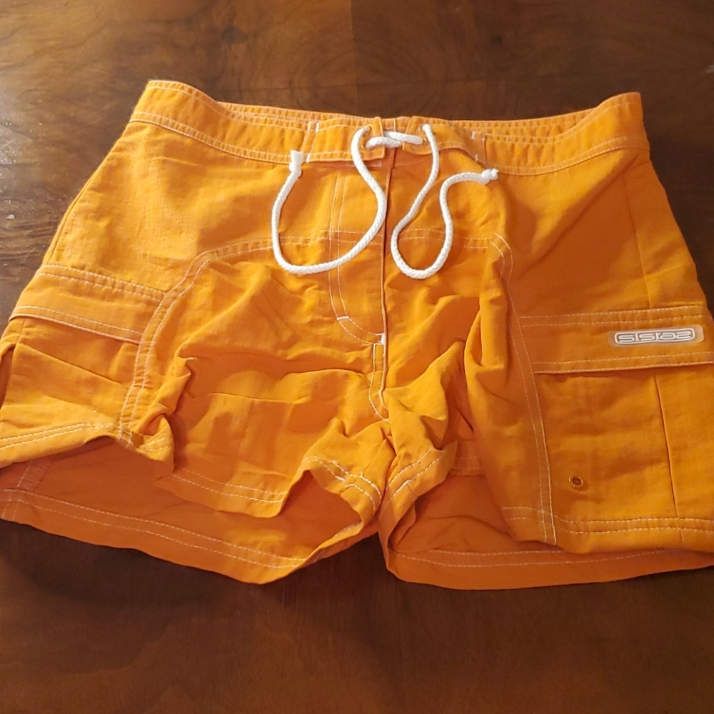 Orange bathing trunks